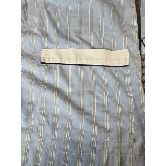 Vintage Christian Dior Monsieur Nightshirt XL Blue Striped 60/40 Cotton Poly - Picture 4 of 7